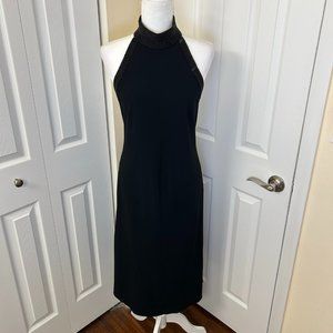 RALPH LAUREN Black Beaded Formal Dress